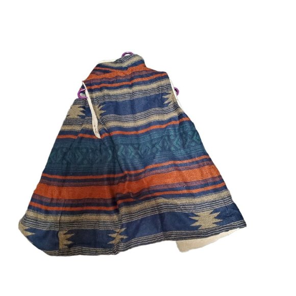 STEVEN MADDEN Multi Color Southwestern Faux Fur Vest Size M/L‎ - Picture 2 of 4